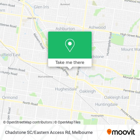 Mapa Chadstone SC/Eastern Access Rd