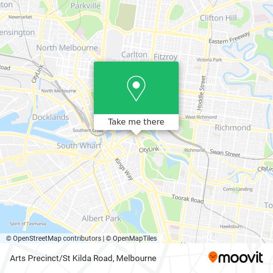 Map of Saint Kilda Road Precinct, Victoria, Australia in