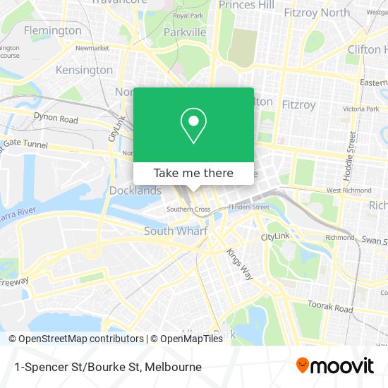 1-Spencer St/Bourke St map
