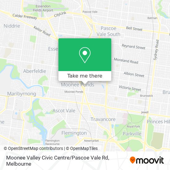 Moonee Valley Civic Centre / Pascoe Vale Rd map