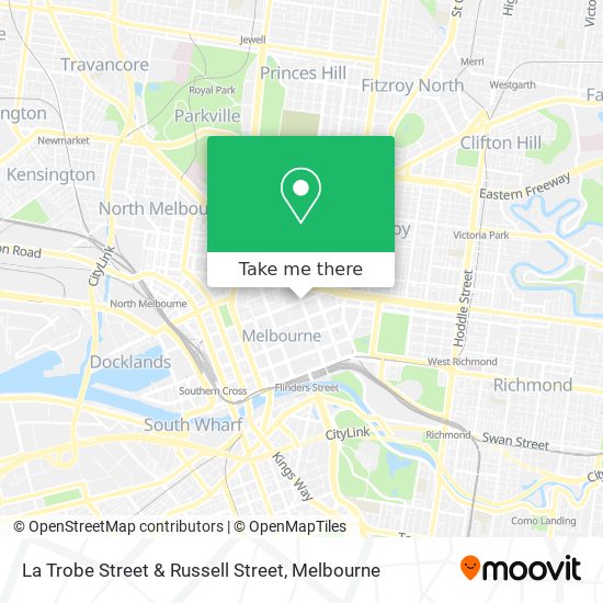 Mapa La Trobe Street & Russell Street