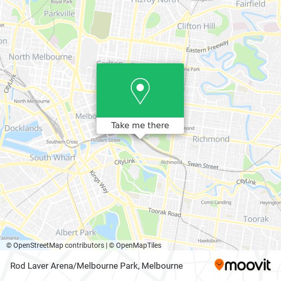 Mapa Rod Laver Arena/Melbourne Park