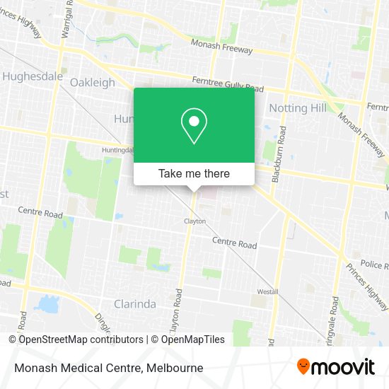 Monash Medical Centre map