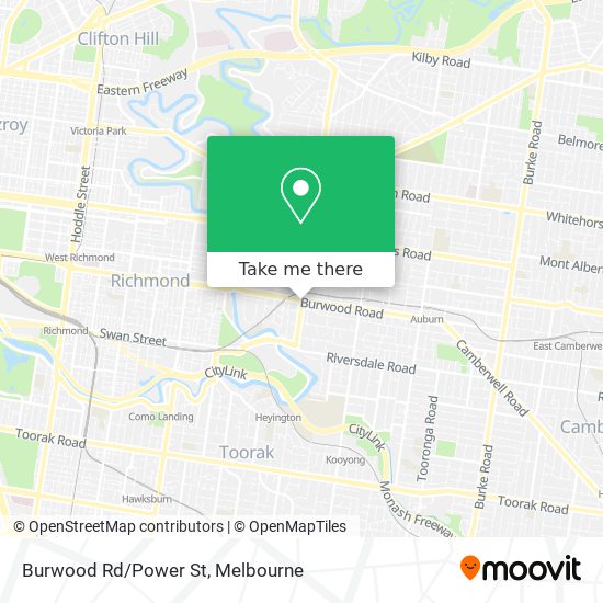 Burwood Rd/Power St map