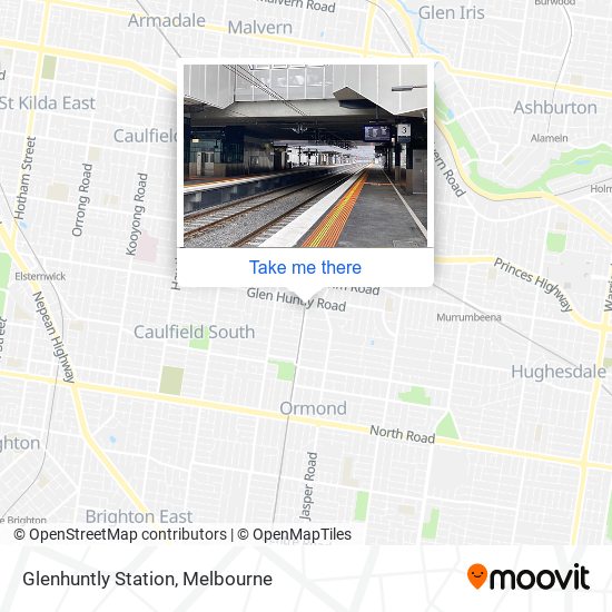 Mapa Glenhuntly Station