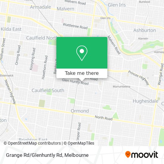 Grange Rd/Glenhuntly Rd map