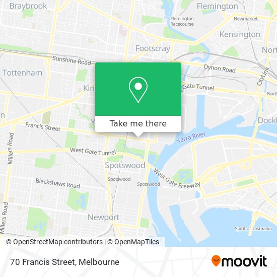 70 Francis Street map