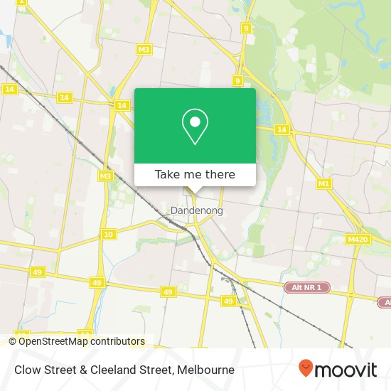 Mapa Clow Street & Cleeland Street