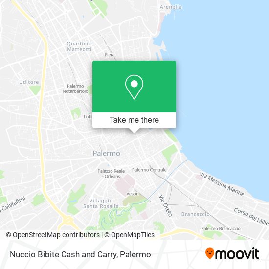 Nuccio Bibite Cash and Carry map