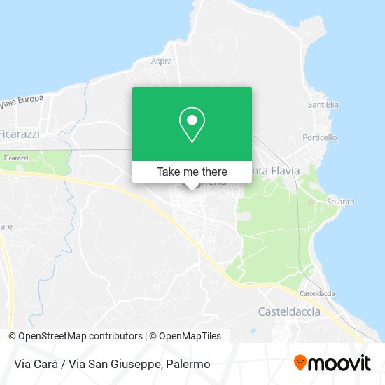 Via Carà / Via San Giuseppe map