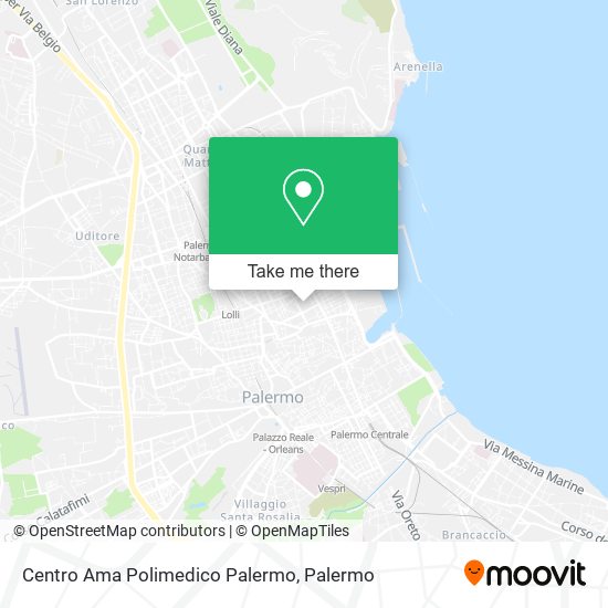 Centro Ama Polimedico Palermo map