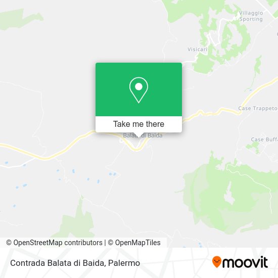 Contrada Balata di Baida map