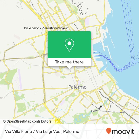 Via Villa Florio / Via Luigi Vasi map