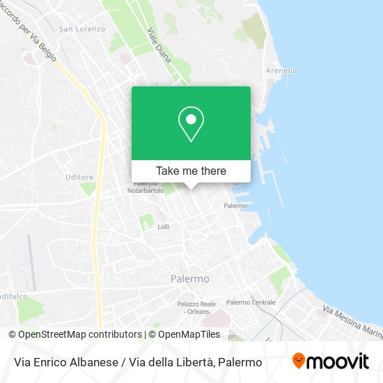 Via Enrico Albanese / Via della Libertà map