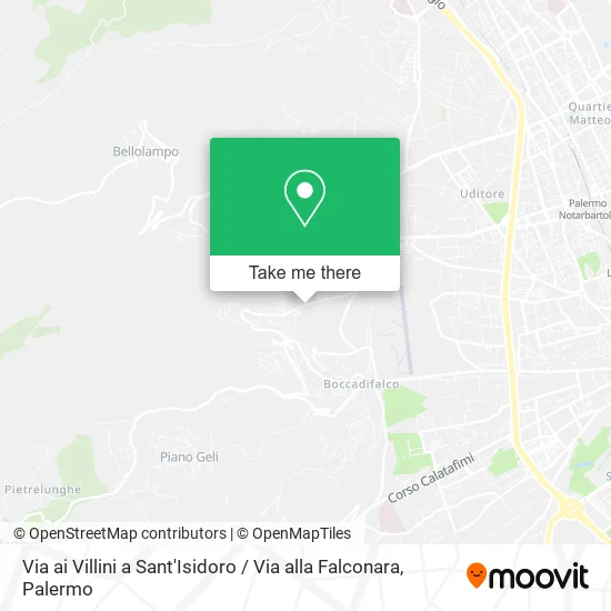 Villas at Saint Isidoro Street / Falconara Street map