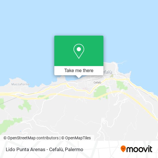 Lido Punta Arenas - Cefalù map