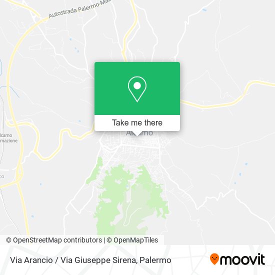 Via Arancio / Via Giuseppe Sirena map