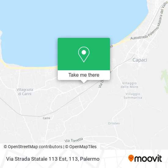 Via Strada Statale 113 Est, 113 map