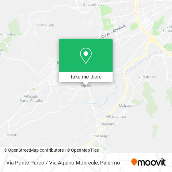Via Ponte Parco / Via Aquino Monreale map