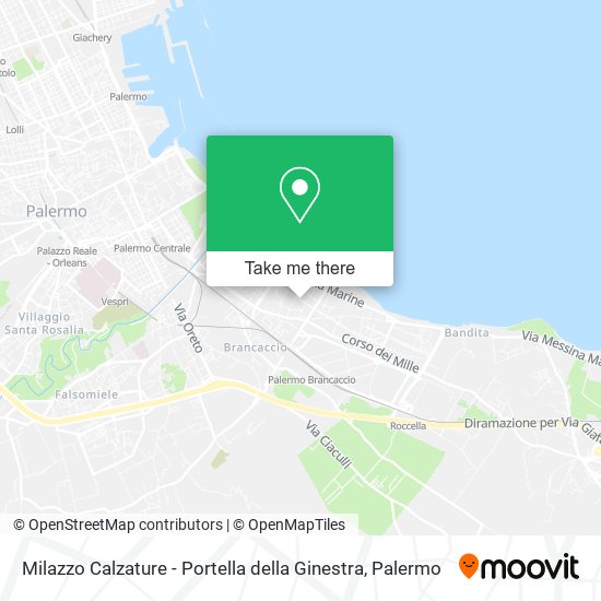 Milazzo Calzature - Portella della Ginestra map