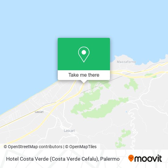 Hotel Costa Verde (Costa Verde Cefalu) map