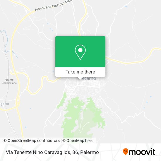 Via Tenente Nino Caravaglios, 86 map