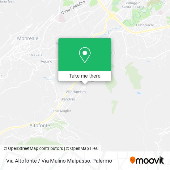 Via Altofonte / Via Mulino Malpasso map