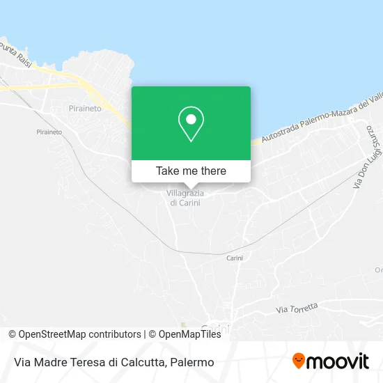 Via Madre Teresa di Calcutta map