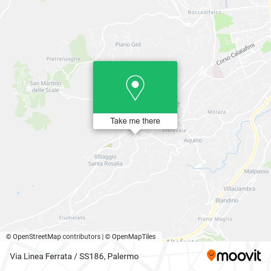 Via Linea Ferrata / SS186 map