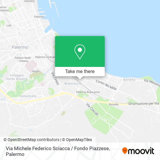 Via Michele Federico Sciacca / Fondo Piazzese map