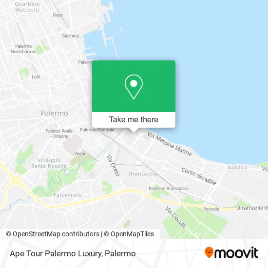 Ape Tour Palermo Luxury map