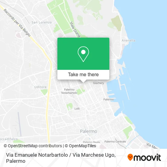 Emanuele Notarbartolo Street / Marchese Ugo Street map