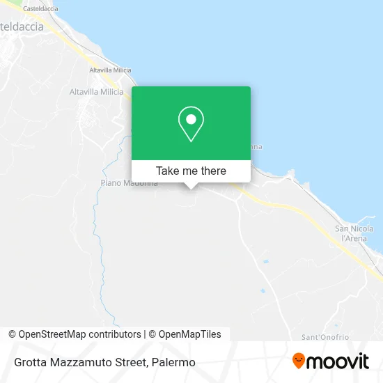 Grotta Mazzamuto Street map