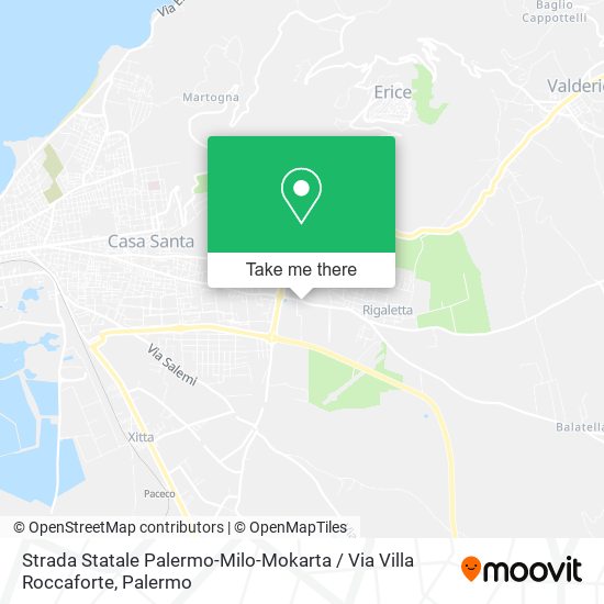 Strada Statale Palermo-Milo-Mokarta / Via Villa Roccaforte map