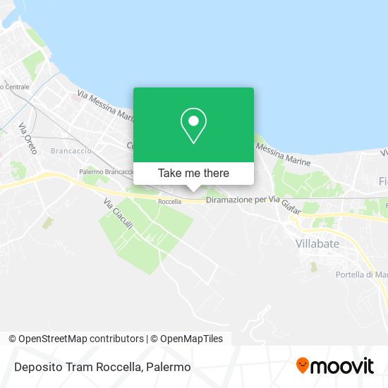 Deposito Tram Roccella map