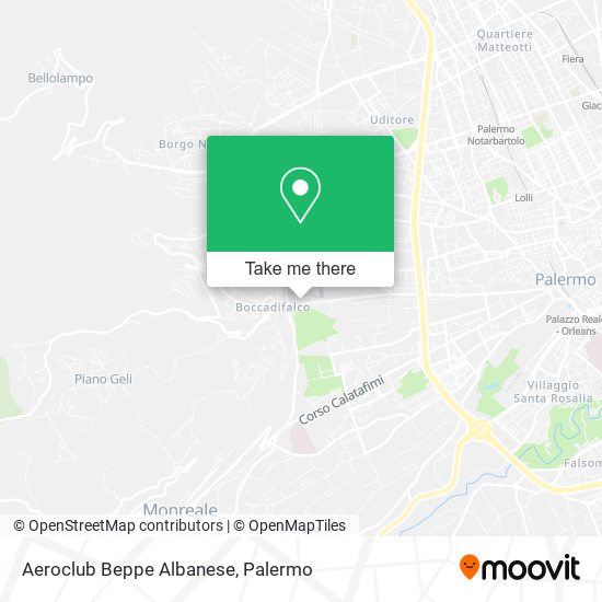 Aeroclub Beppe Albanese map