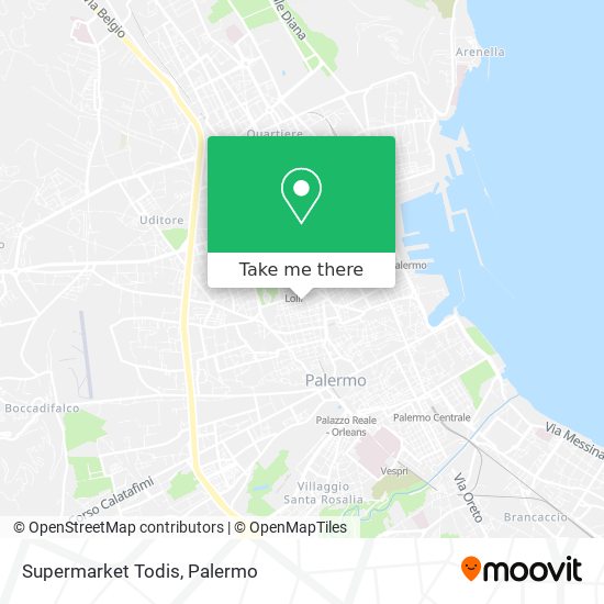 Supermarket Todis map