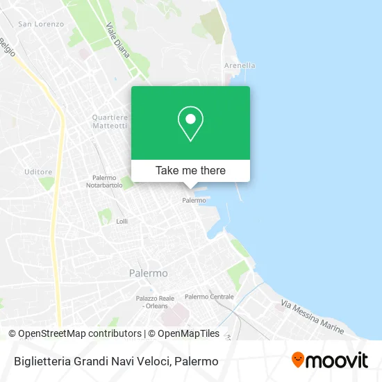 Biglietteria Grandi Navi Veloci map