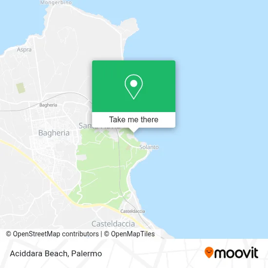 Aciddara Beach map