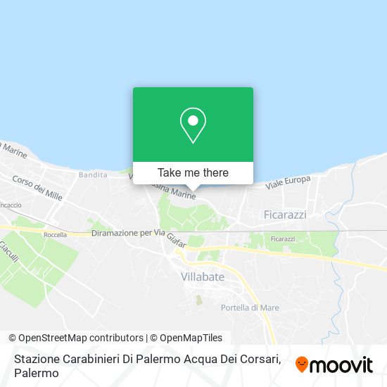 Stazione Carabinieri Di Palermo Acqua Dei Corsari map