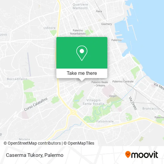 Caserma Tukory map