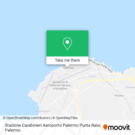 Stazione Carabinieri Aeroporto Palermo Punta Raisi map