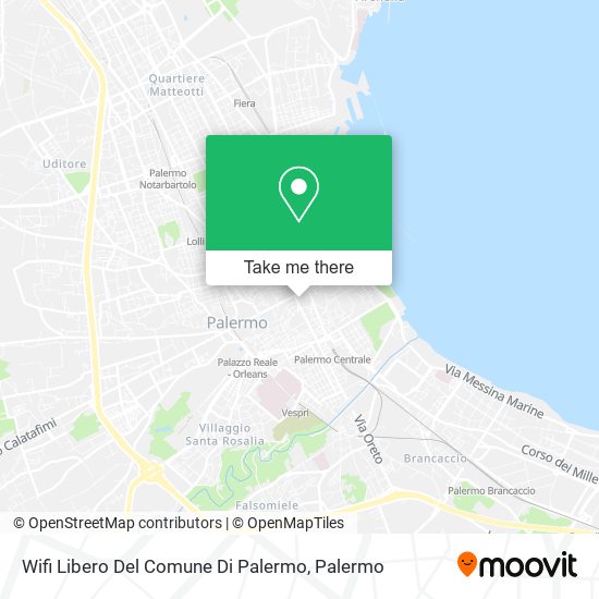 Wifi Libero Del Comune Di Palermo map
