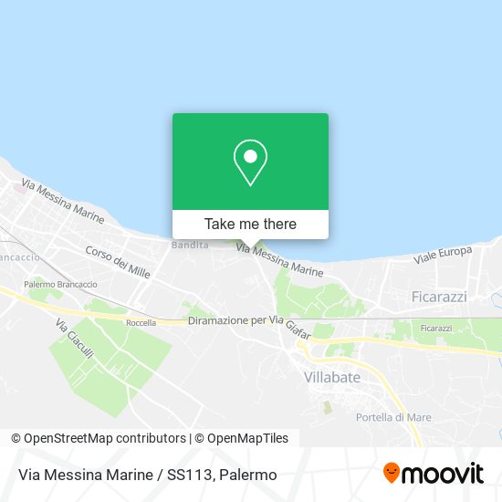 Via Messina Marine / SS113 map