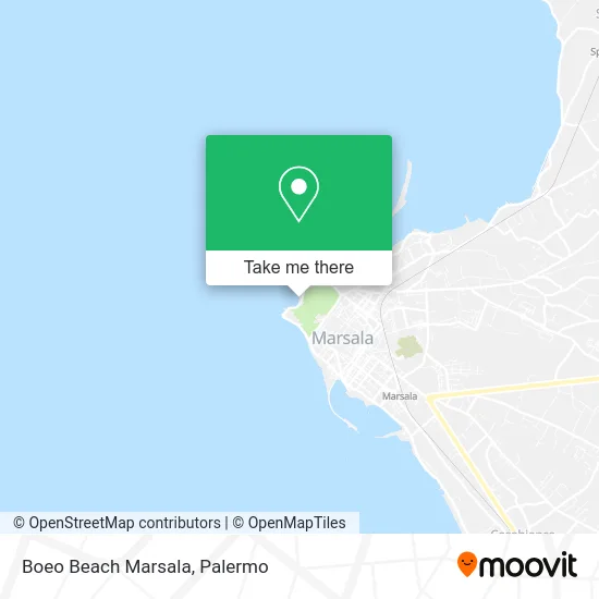 Boeo Beach Marsala map