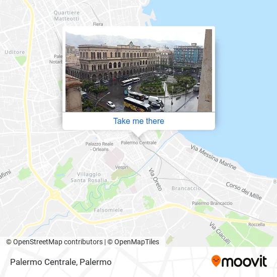 Palermo Centrale map