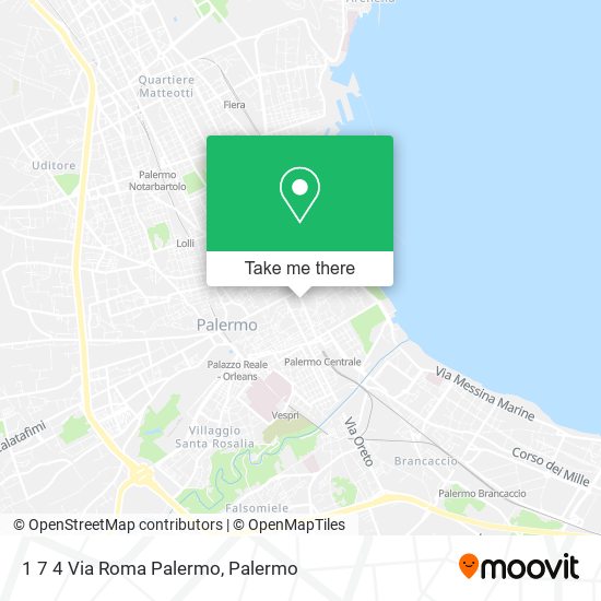 1 7 4 Via Roma Palermo map