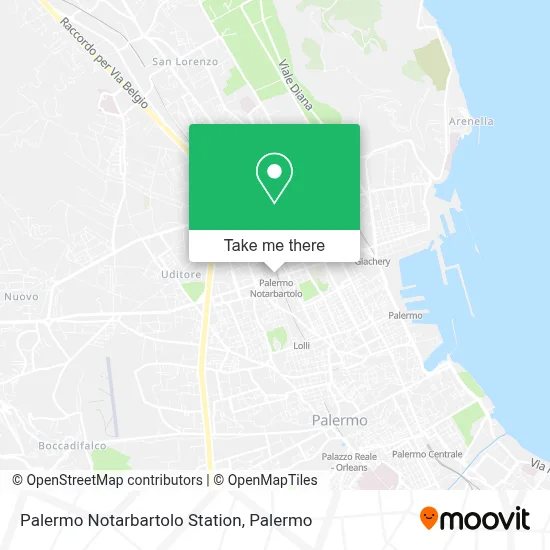 Palermo Notarbartolo Station map