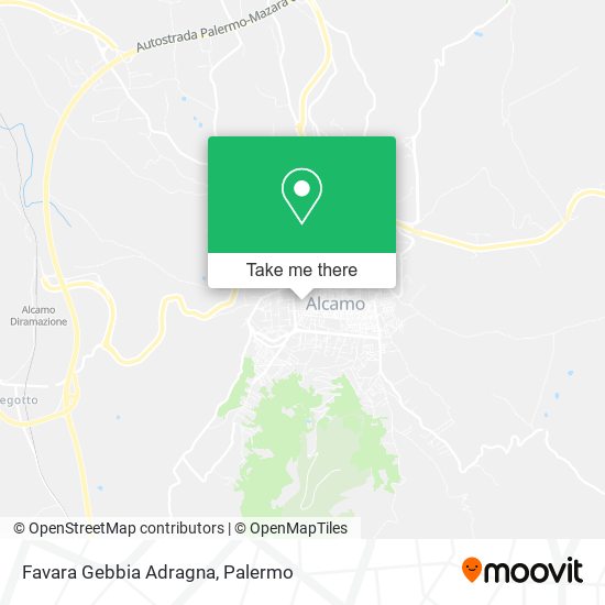 Favara Gebbia Adragna map