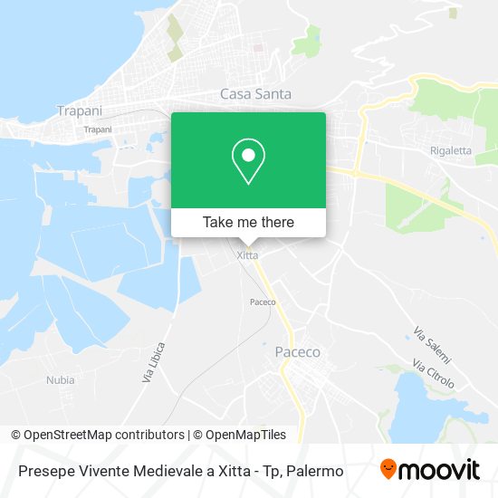 Presepe Vivente Medievale a Xitta - Tp map